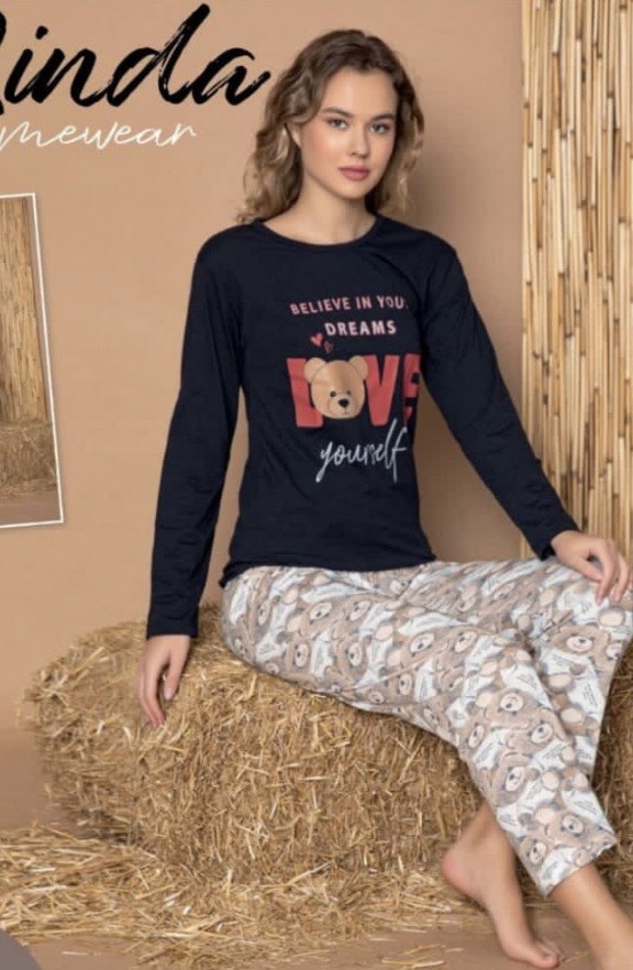 Комбо 2 комплекта Дамска памучна пижама 1025