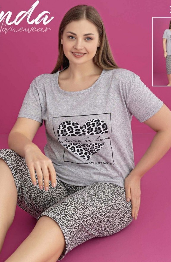 Комбо 2 бр.Дамска памучна пижама МАКСИ-2301