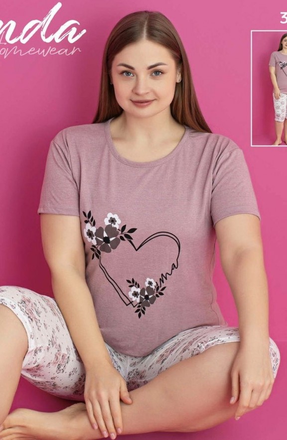 Комбо 2 бр.Дамска памучна пижама МАКСИ-2304
